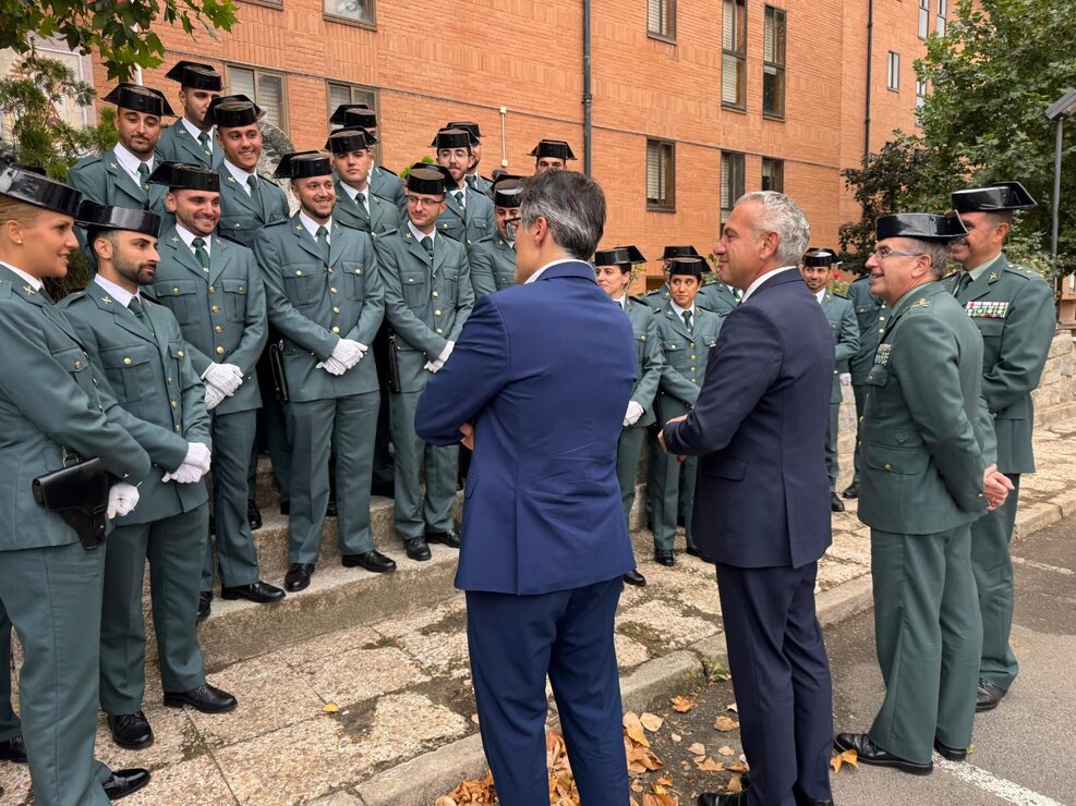 Incorporación de guardias alumnos en prácticas en los cuarteles de Castilla y León. Participa el delegado del Gobierno, Nicanor Sen, y el general jefe de la Zona de Castilla y León de la Guardia Civil, José Anton (1)