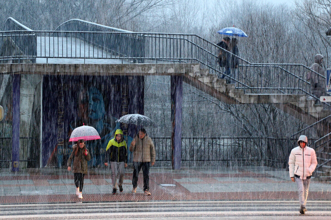 Nieva sobre la capital eonesa