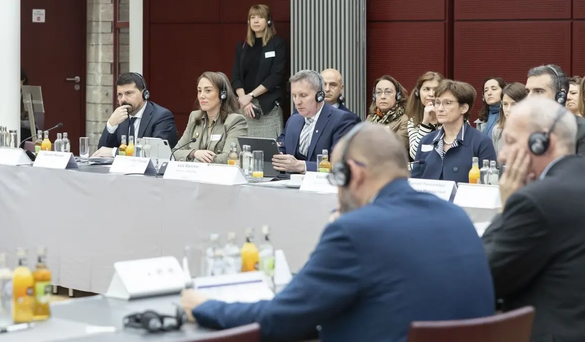 La consejera de Agricultura, Ganadería y Desarrollo Rural, María González Corral, en la reunión Agriregions en Bruselas.