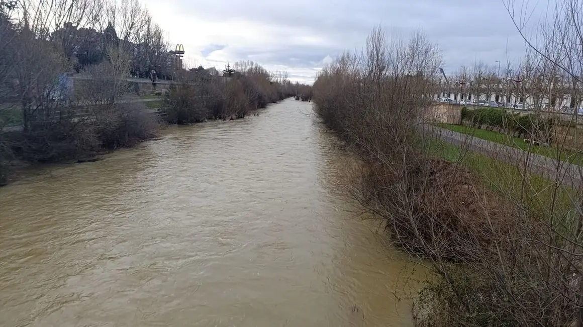 Río Bernesga a su paso por León.