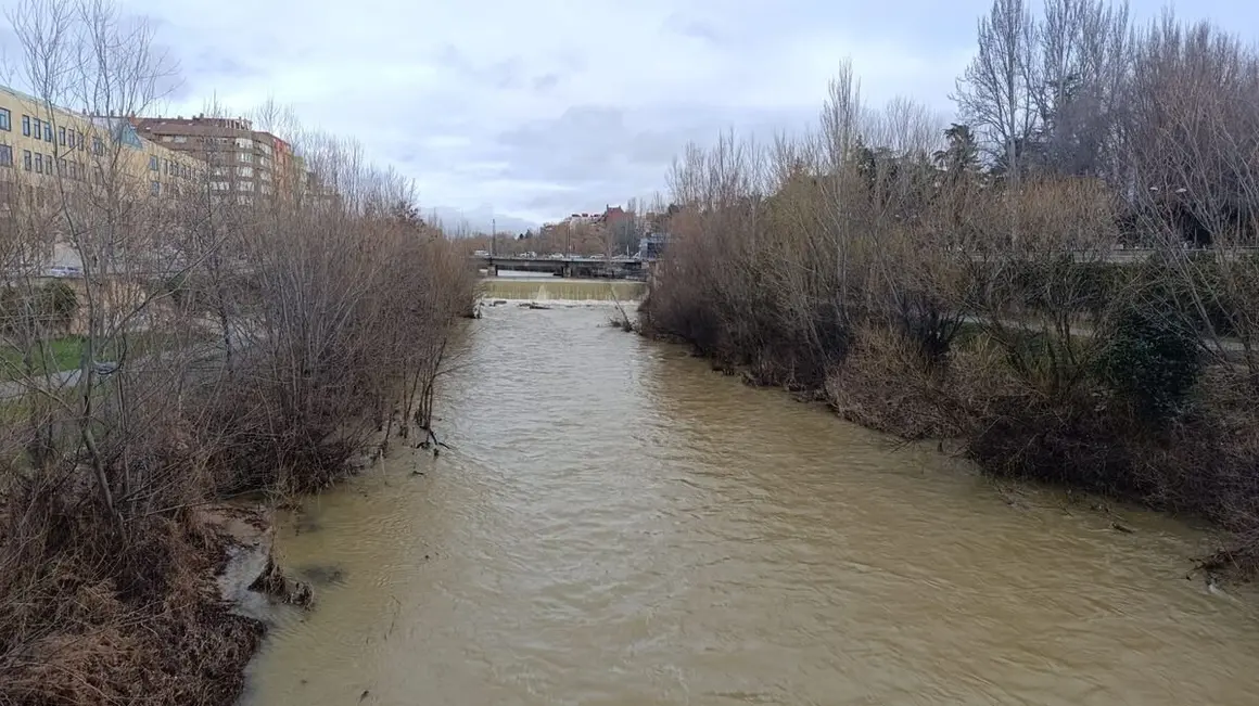 Río Bernesga a su paso por León.