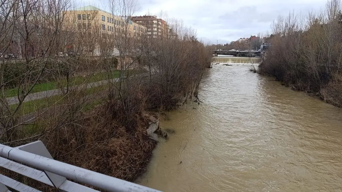 Río Bernesga a su paso por León.