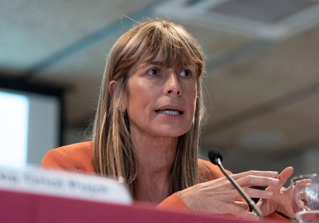 Begoña Gómez, durante una intervención.