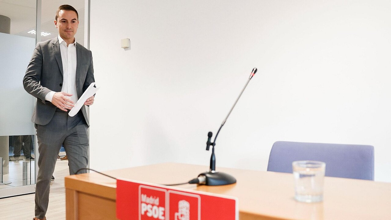 Lobato, momentos antes de su rueda de prensa.