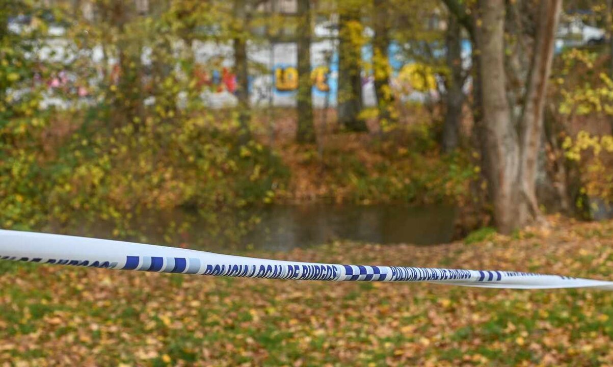 Lugar donde ayer apareció el cadáver de un bebé en el Rio Arlanzón en Burgos. Foto: Ricardo Ordóñez