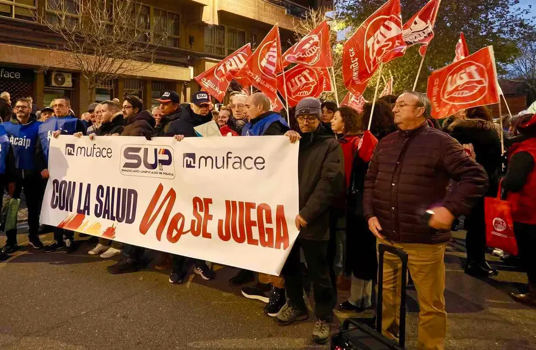 Concentación de Muface en Valladolid.