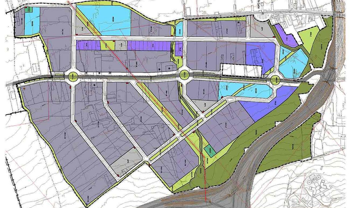 Imagen del plano para el proyecto de polígono industrial en Puente Castro.