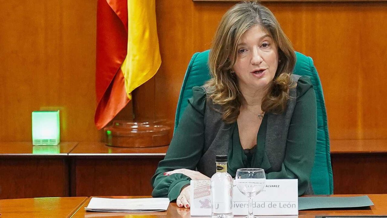 La rectora de la Universidad de León, Nuria González.