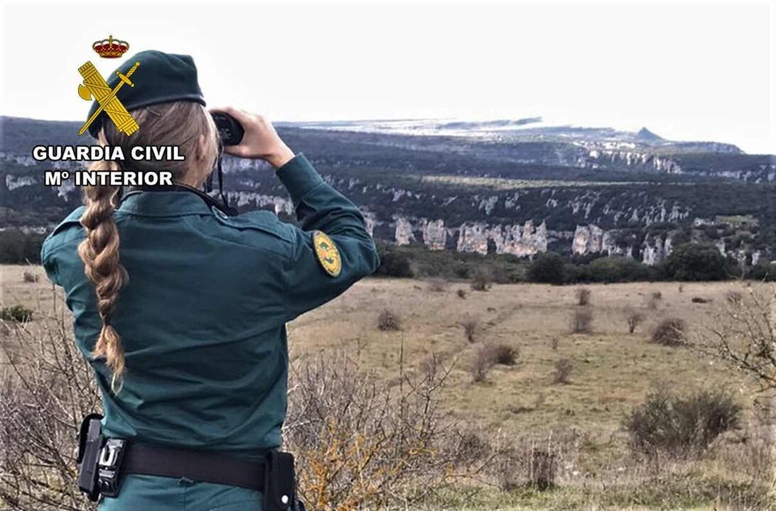 Equipos de la Guardia Civil durante las labores de búsqueda y rastreo.