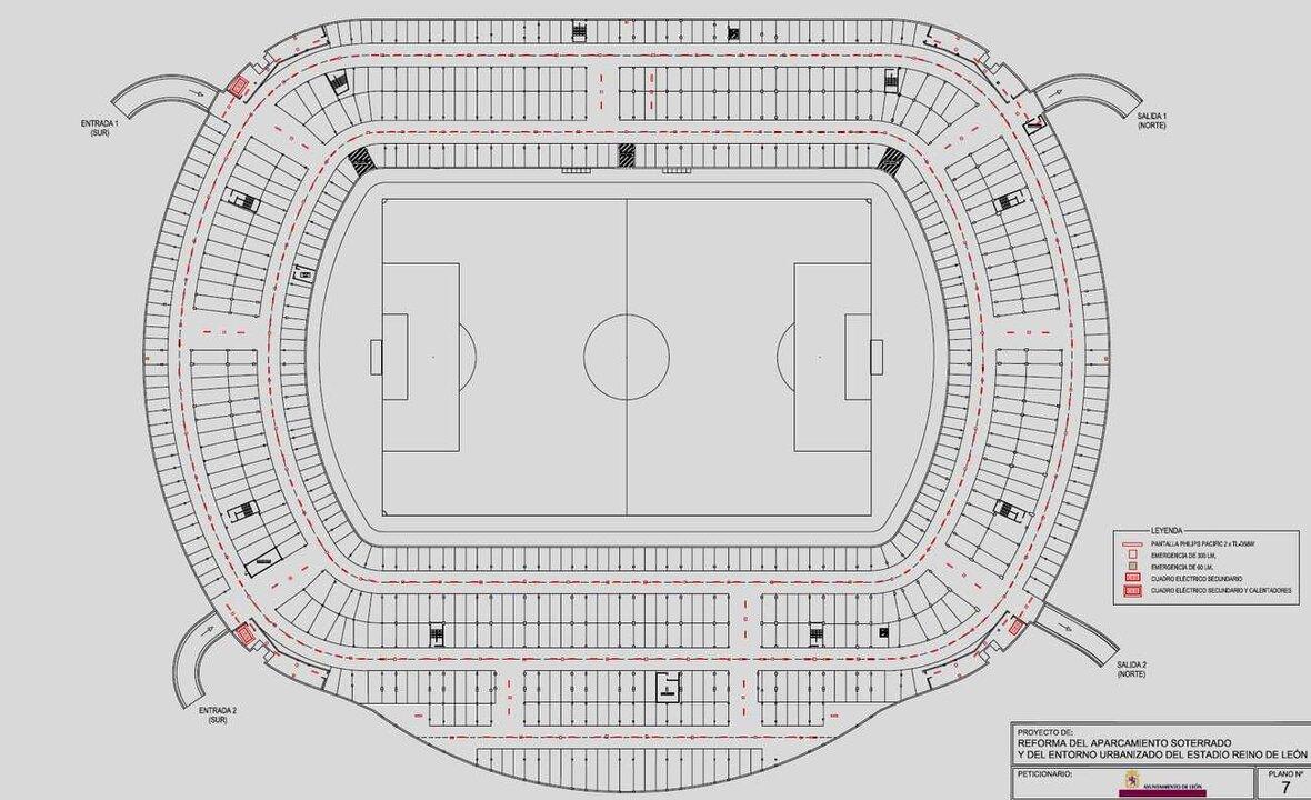 Imagen del proyecto de estacionamientos del estadio Reino de León.