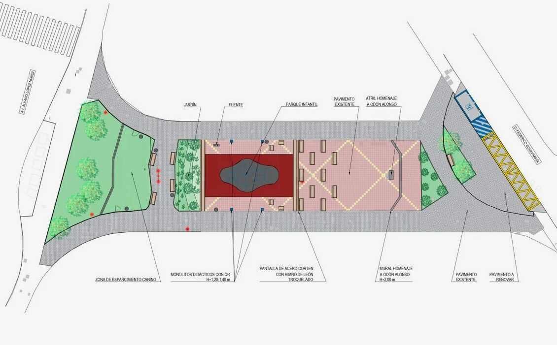 Imagen del proyecto, ahora desestimado, de la plaza Odón Alonso de León.