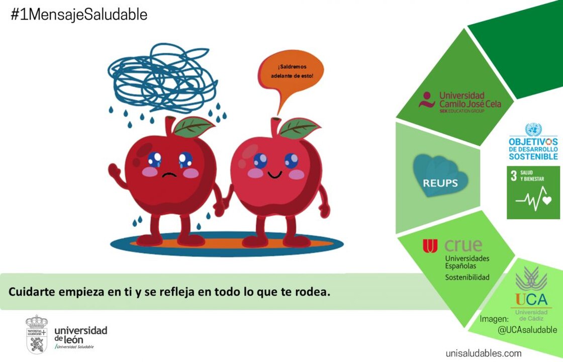 La Universidad de León invita este mes a cuidar la salud emocional como miembro de la Red Española de Universidades Promotoras de la Salud.