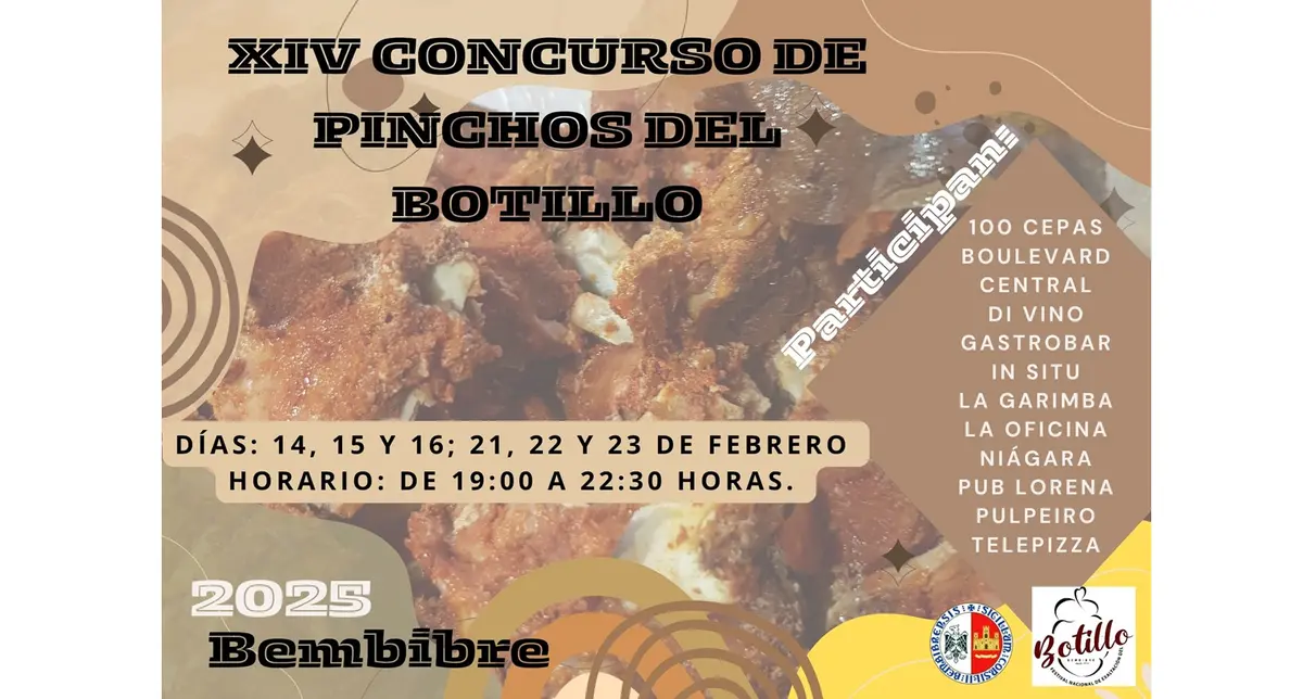 Cartel de las XIV Jornadas de Pinchos del Botillo de Bembibre.