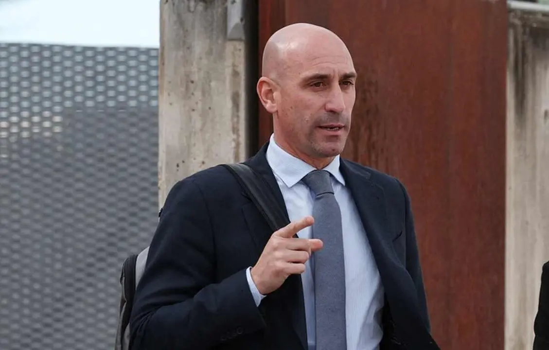 Luis Rubiales, a la salida de la Audiencia.