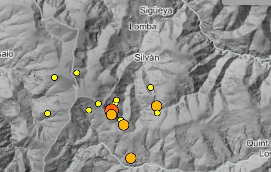 Imagen de la zona afectada por los incendios.