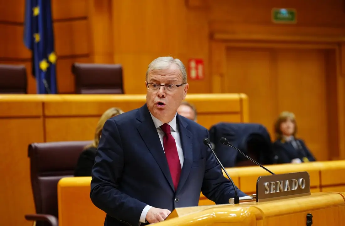 Antonio Silván, durante su intervención en el Senado.