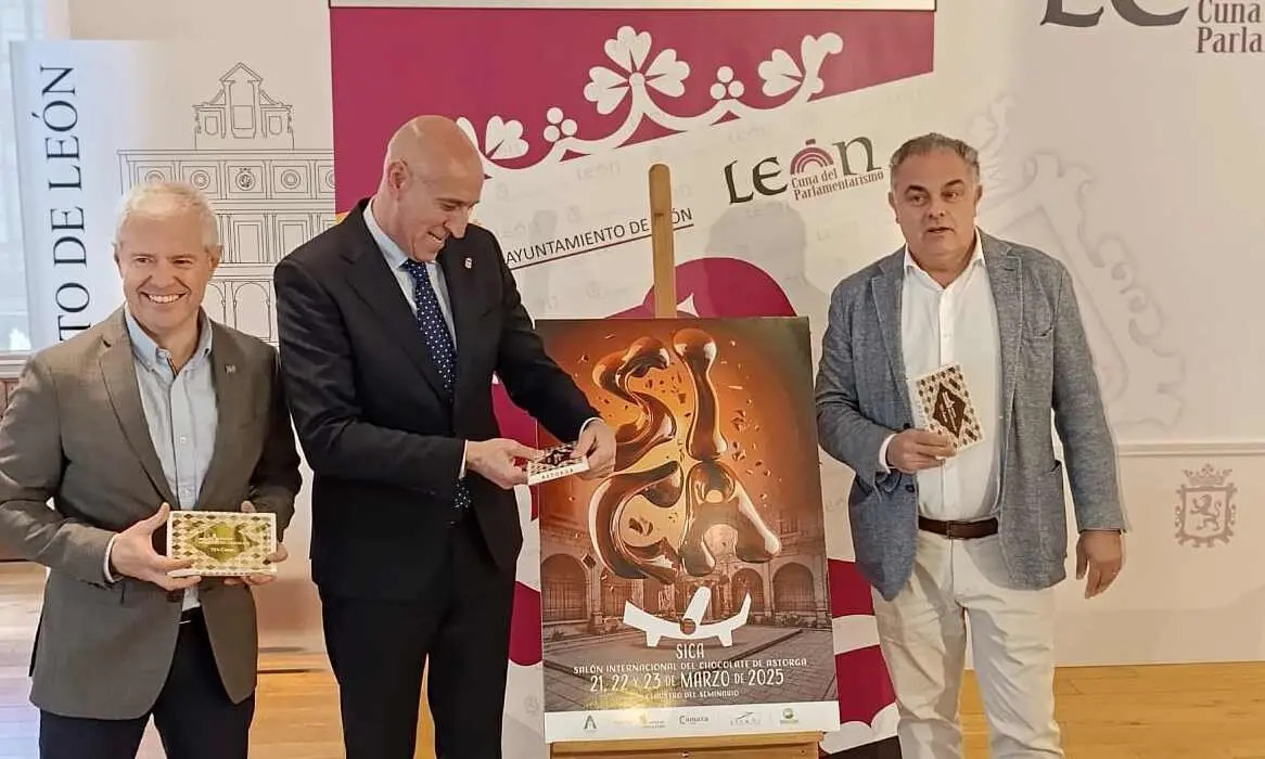 Presentacion del Salón del Chocolate de Astorga en León capital.