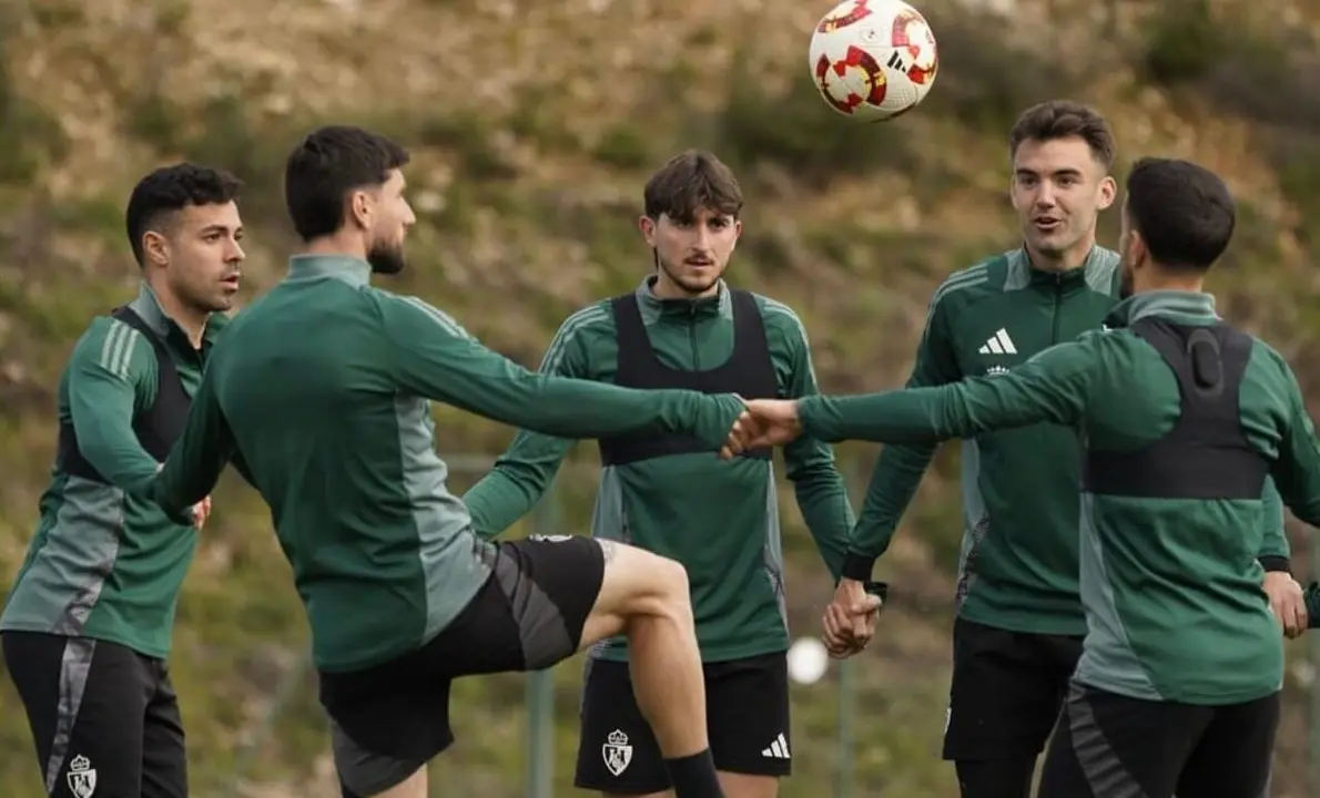 La Ponferradina en una sesión de entrenamiento.