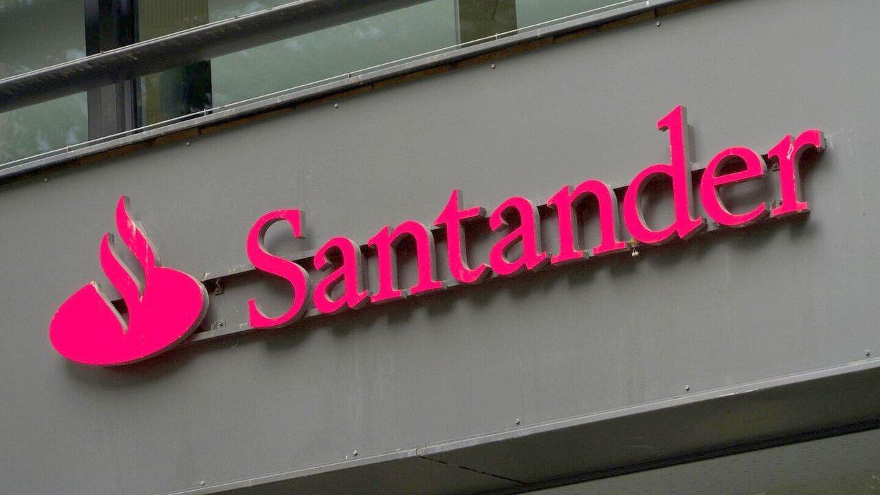 Imagen de una sucursal del Banco Santander.