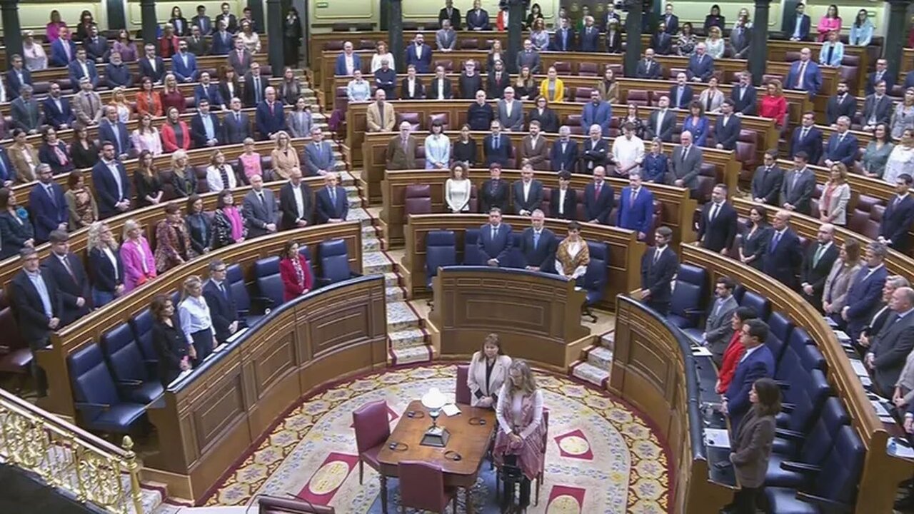 Minuto de silencio en el Congreso de los Diputados.