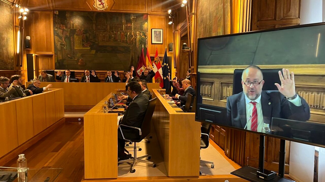 Imagen del pleno de la Diputación de León este miércoles.