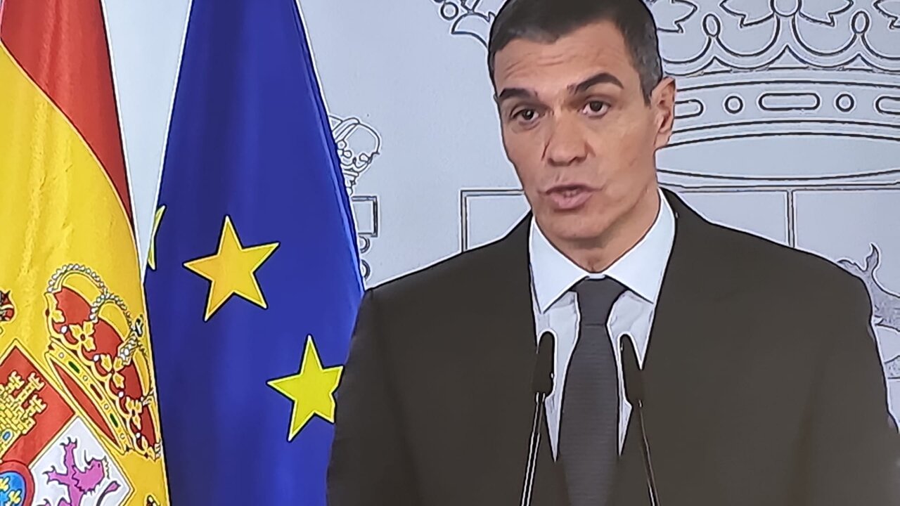 Pedro Sánchez, durante su comparecencia de este sábado.