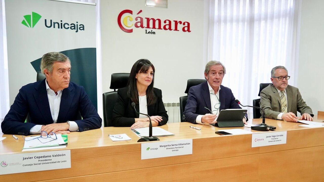 Un instante de la presentación del proyecto en la Cámara de Comercio de León. Foto: Campillo