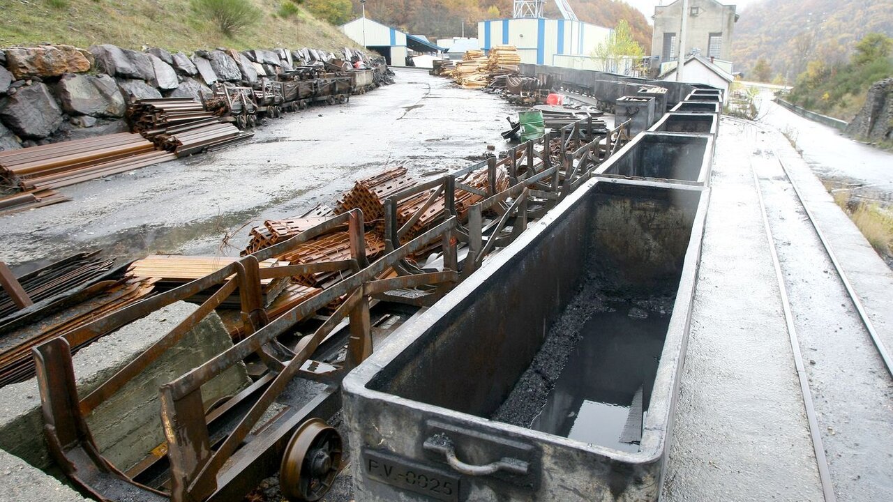 Imagen de una explotación minera en la localidad de Villablino. Foto: Campillo