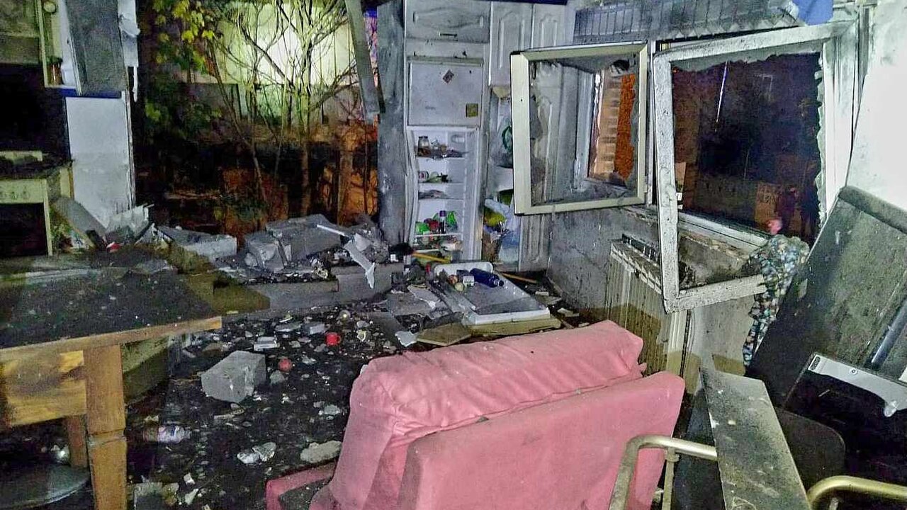 Imagen del interior de la vivienda afectada por la explosión en la que finalmente ha perdido la vida una octogenaria.