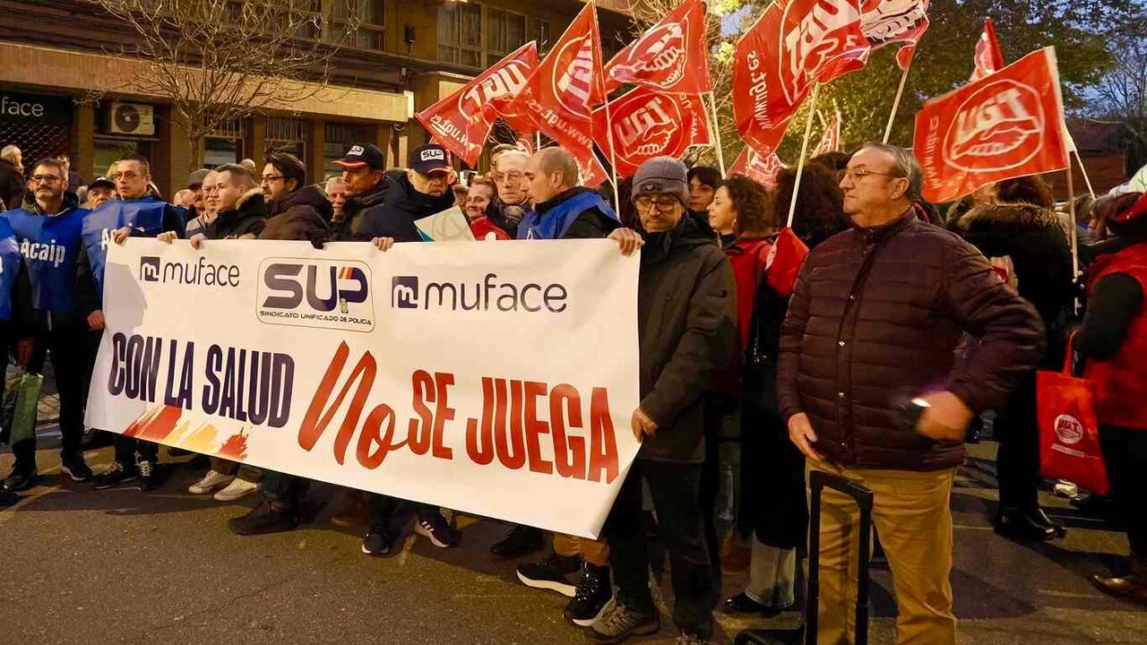 Concentación de Muface en Valladolid.