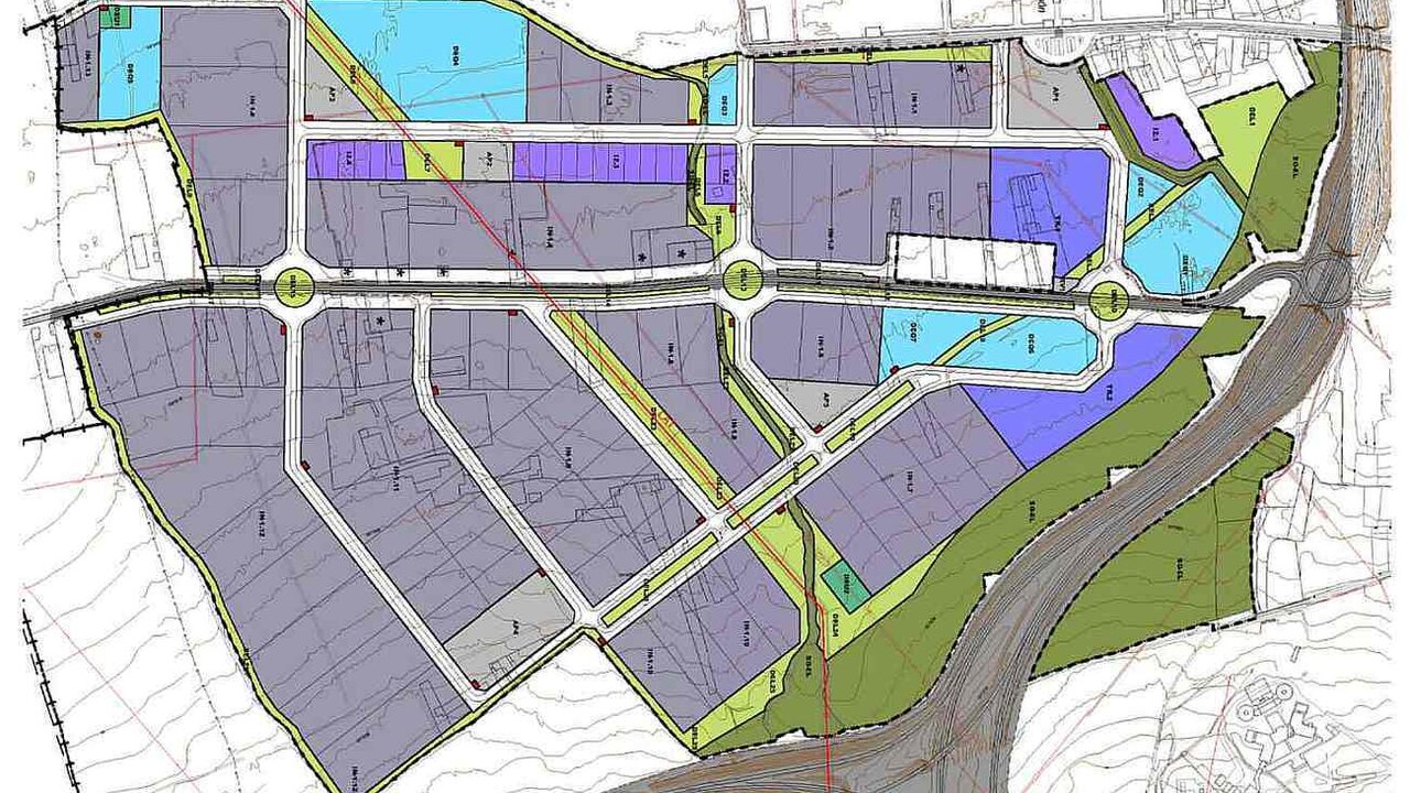 Imagen del plano para el proyecto de polígono industrial en Puente Castro.