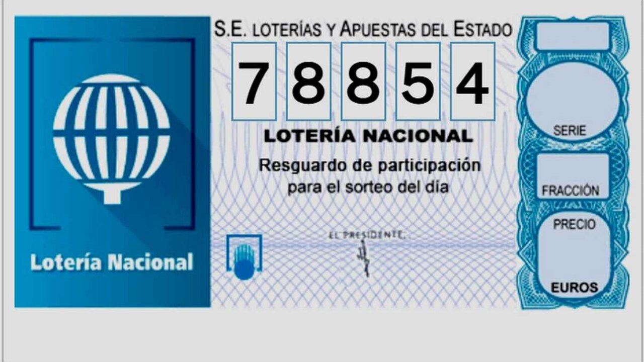 El primer premio de la Lotería Nacional de este jueves dejó 300.000 euros al número en León, gracias al 78.854.