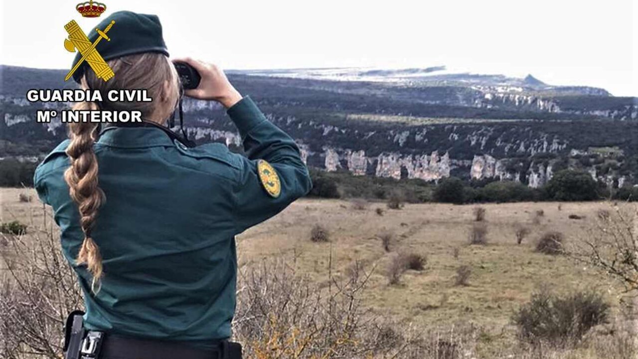 Equipos de la Guardia Civil durante las labores de búsqueda y rastreo.