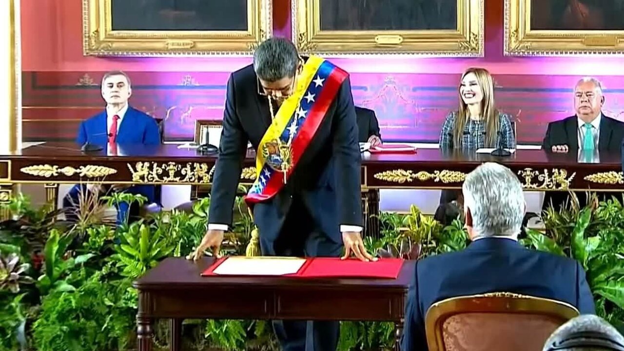 Nicolás Maduro, en su toma de posesión.