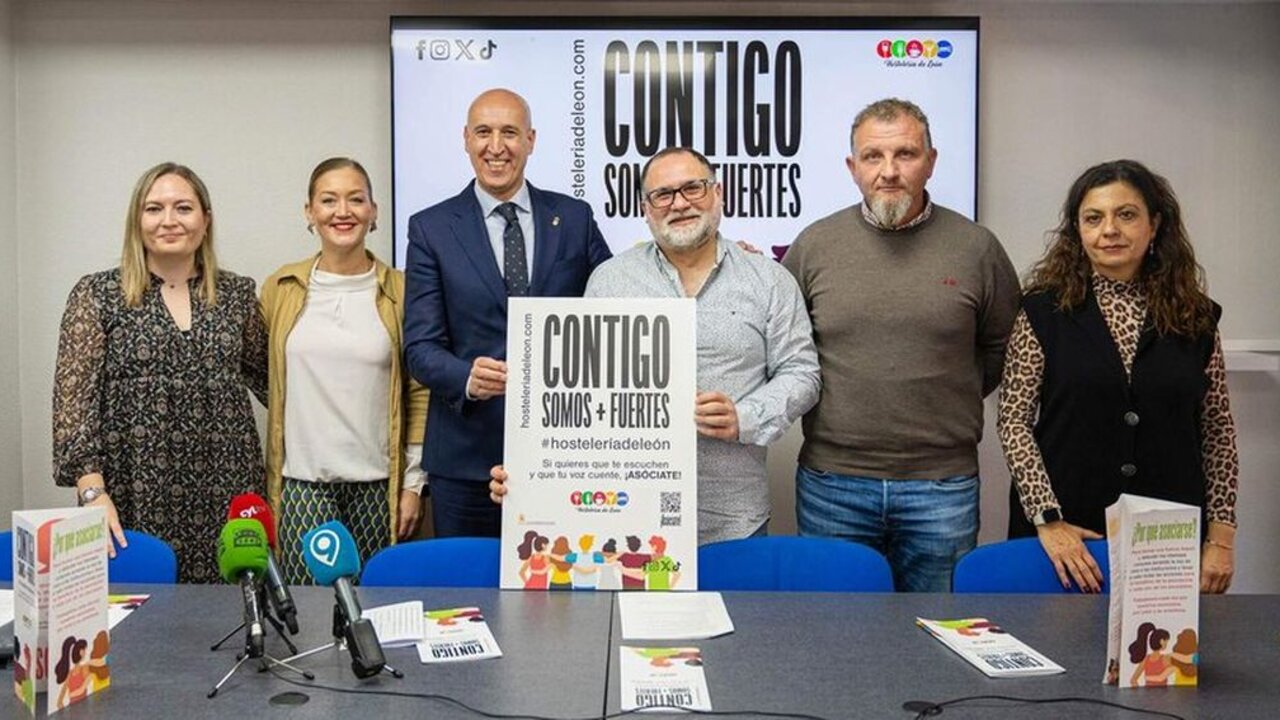 La Asociación de Hostelería y Turismo de León presentó este lunes su nueva campaña de captación de asociados, bajo el lema ‘Contigo Somos + Fuertes’.