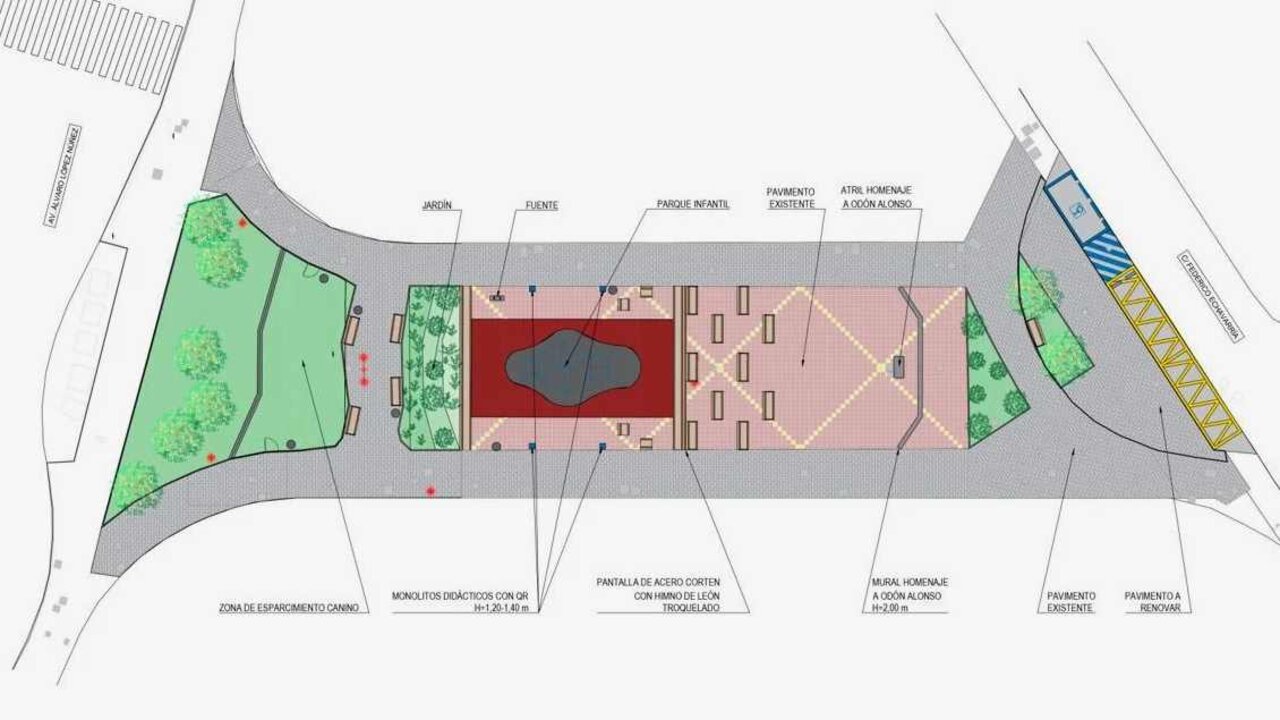 Imagen del proyecto, ahora desestimado, de la plaza Odón Alonso de León.