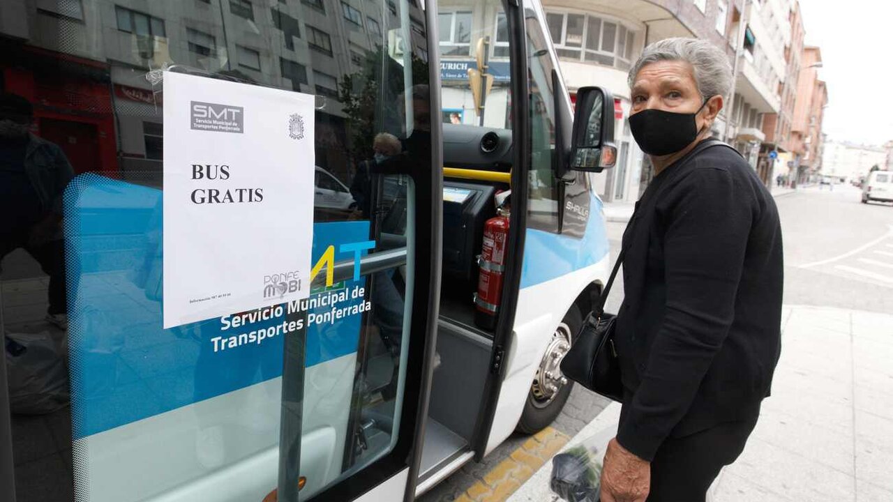 Lunes y martes los autobuses serán gratis en Ponferrada.