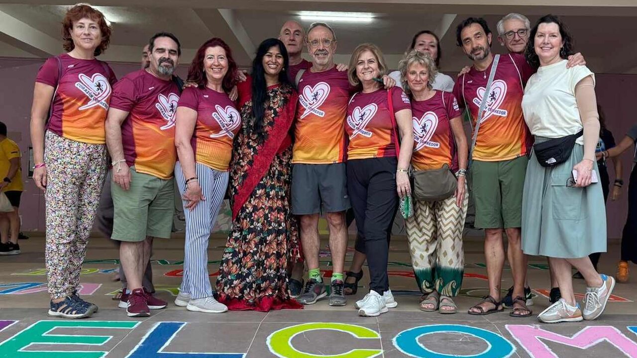 Corredores leoneses en la Ultramaratón de Anantapur.