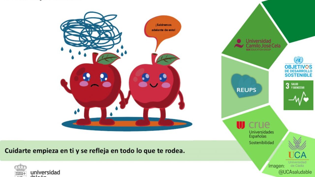 La Universidad de León invita este mes a cuidar la salud emocional como miembro de la Red Española de Universidades Promotoras de la Salud.