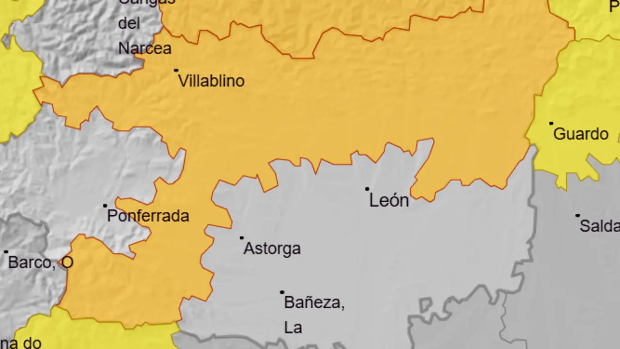 Alerta naranja en la provincia de León por intensas nevadas en las próximas horas.