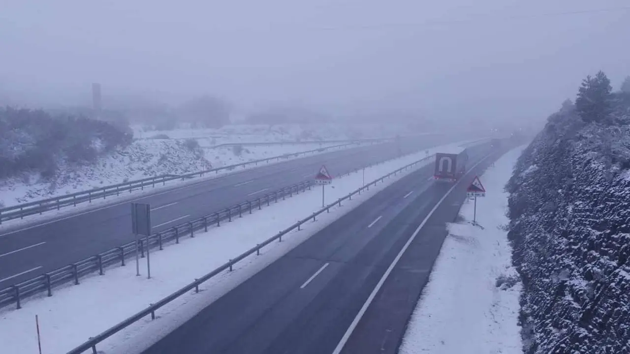 Imagen de El Manzanal, afectado por las nevadas en las últimas horas.