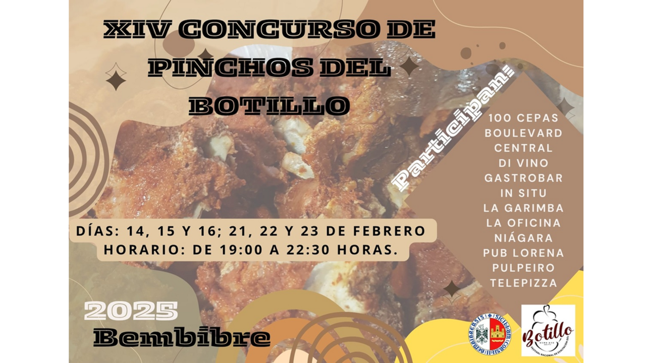 Cartel de las XIV Jornadas de Pinchos del Botillo de Bembibre.