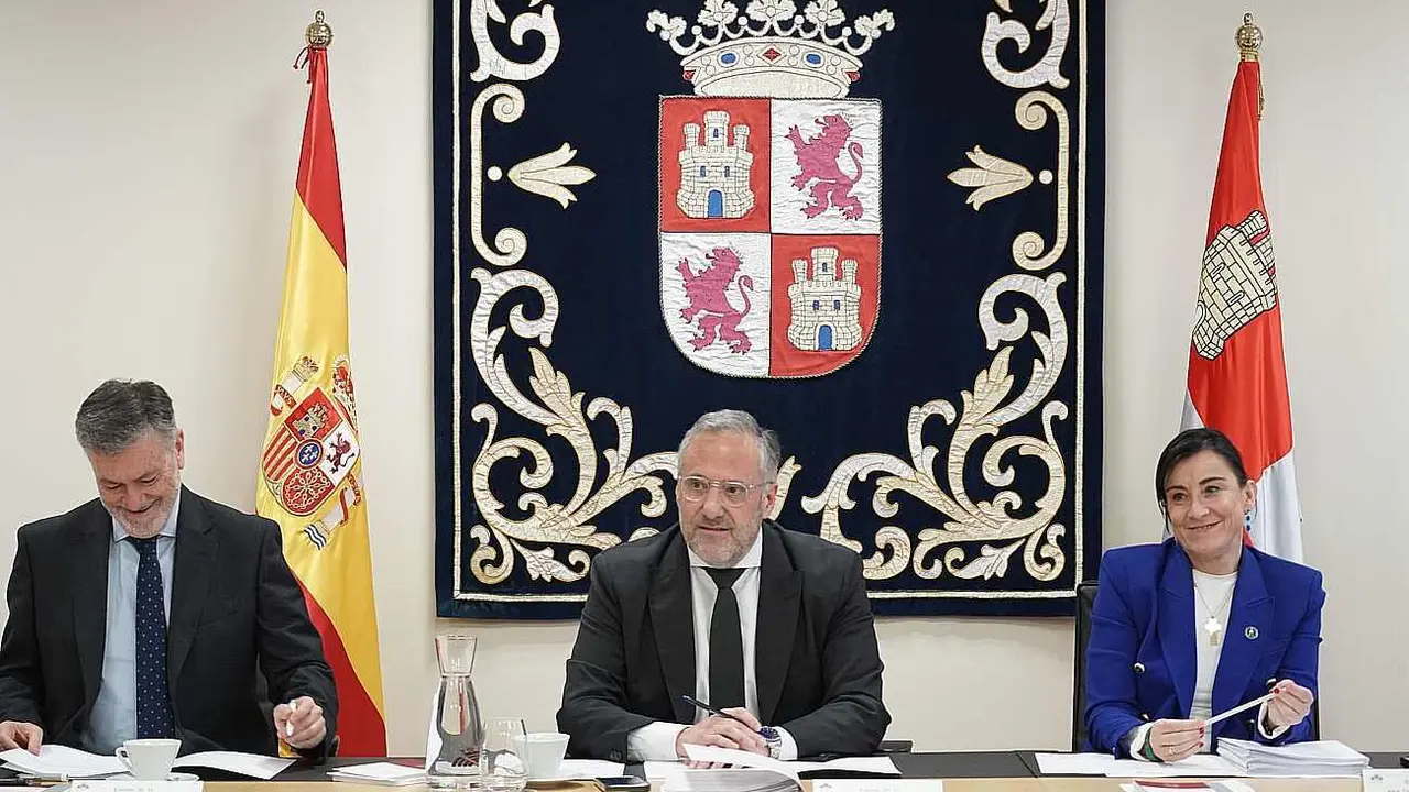 El presidente de las Cortes, durante la Junta de Portavoces de este jueves.