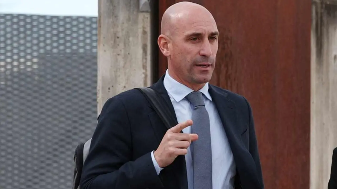 Luis Rubiales, a la salida de la Audiencia.