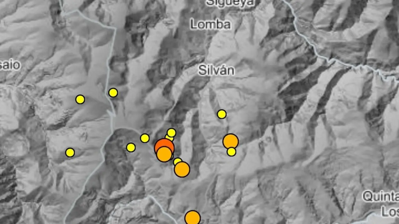 Imagen de la zona afectada por los incendios.