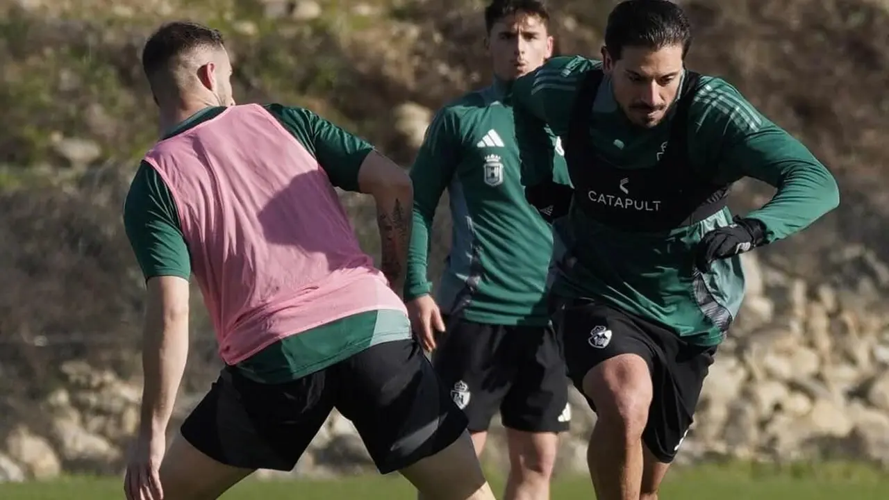 Imagen de uno de los entrenamientos de la Ponferradina este fin de semana.