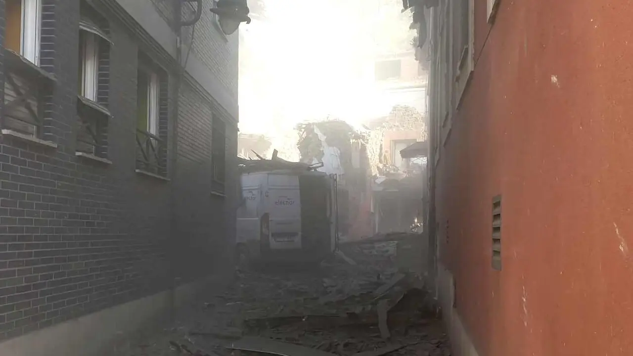 Imagen del inmueble tras la explosión.