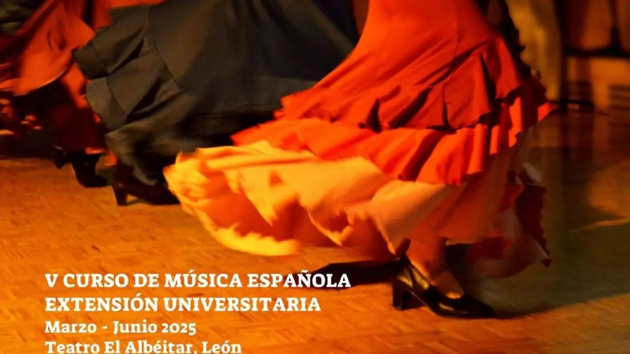 Cartel del V Curso de Música Española de la ULE.