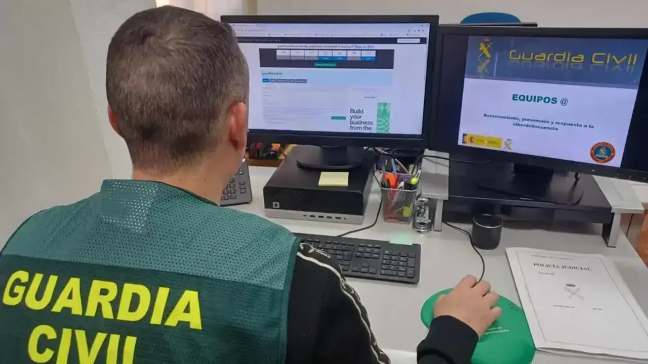 Efectivos de la Guardia Civil, durante una investigación.