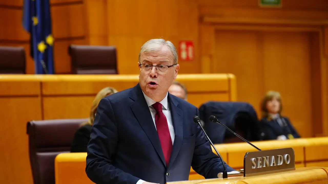 Antonio Silván, durante su intervención en el Senado.